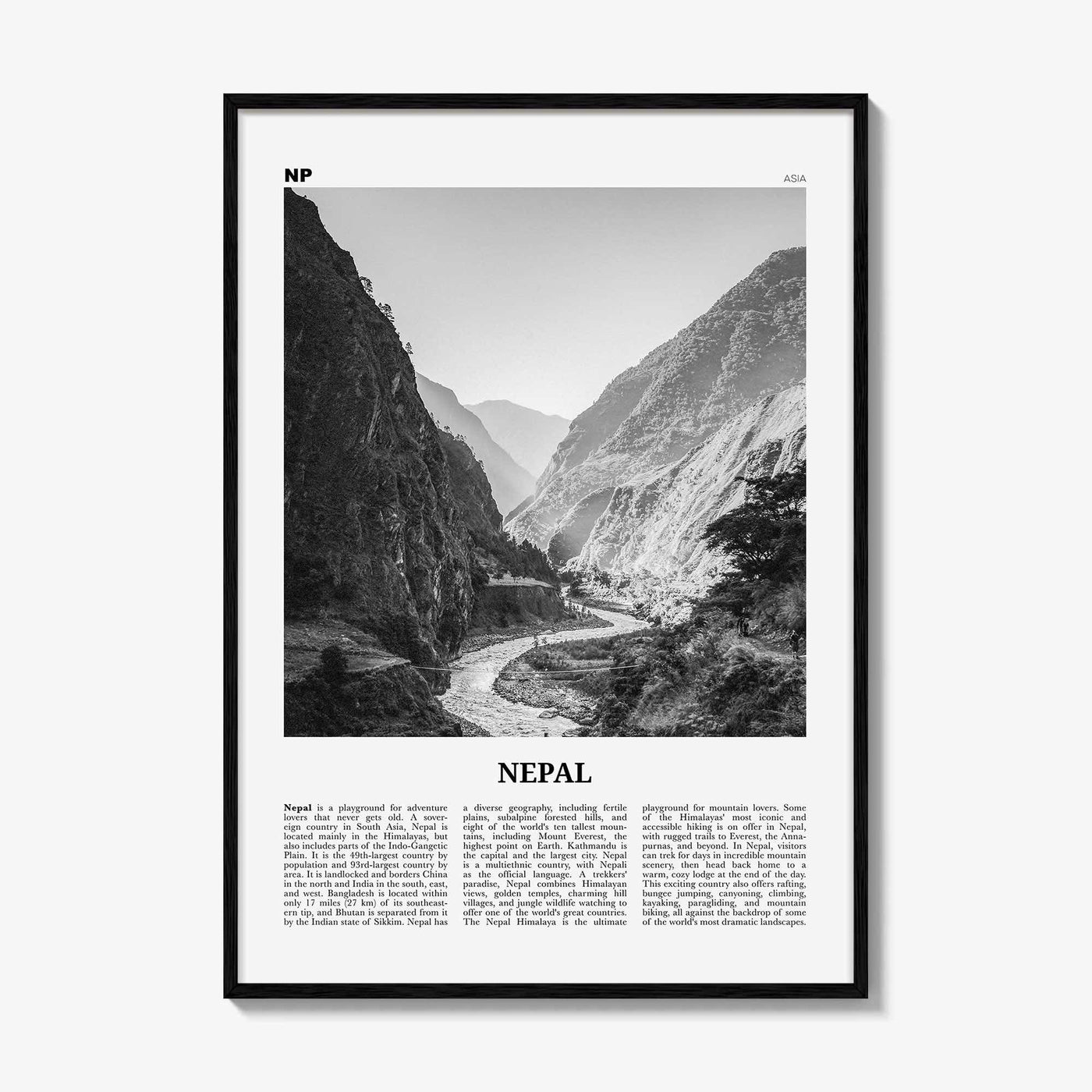 Nepal Print Black and White No 2, Nepal Wall Art, Nepal Poster, Nepal Photo, Nepal Wall Decor, Country Print, Kathmandu, Nepāl, Asia