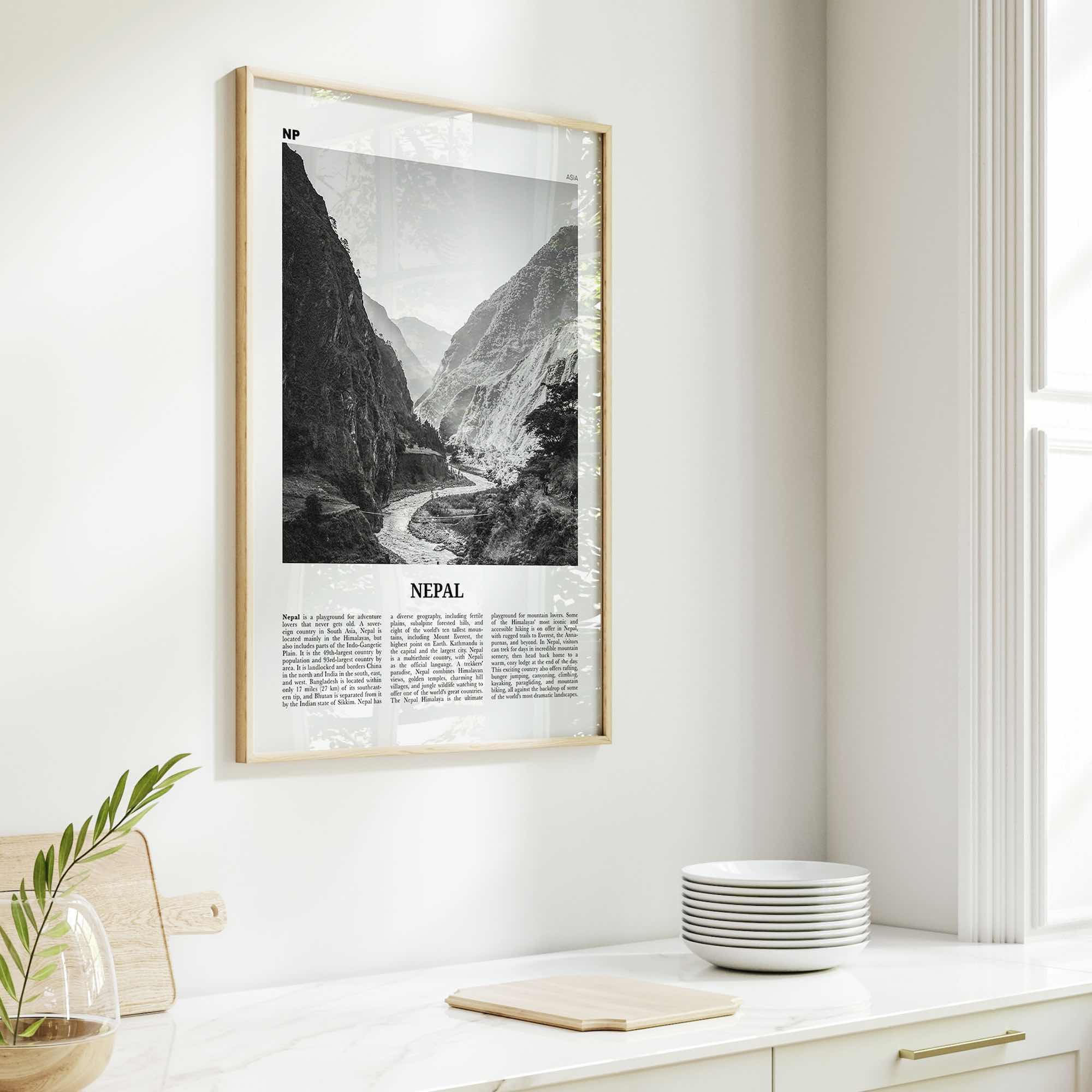 Nepal Print Black and White No 2, Nepal Wall Art, Nepal Poster, Nepal Photo, Nepal Wall Decor, Country Print, Kathmandu, Nepāl, Asia