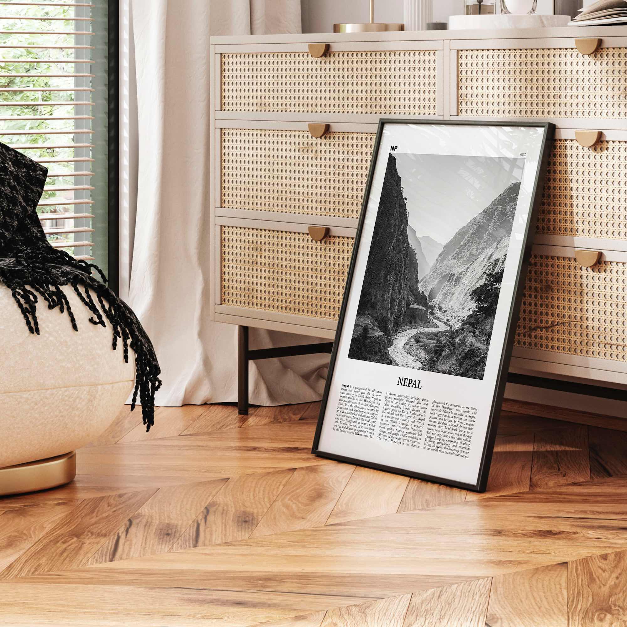 Nepal Print Black and White No 2, Nepal Wall Art, Nepal Poster, Nepal Photo, Nepal Wall Decor, Country Print, Kathmandu, Nepāl, Asia