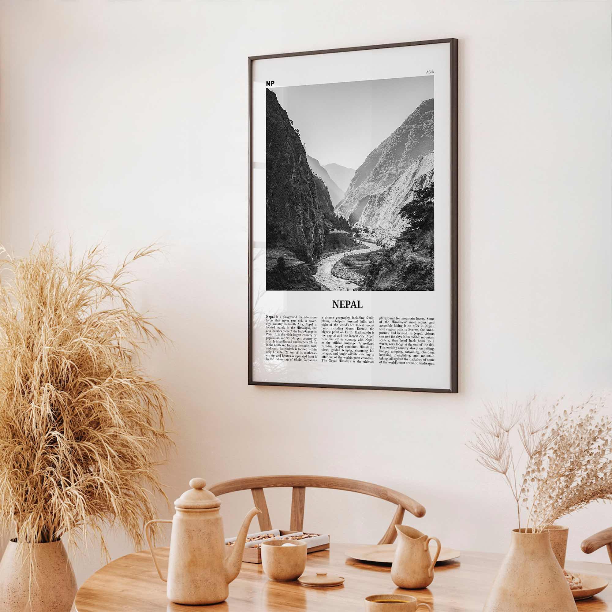 Nepal Print Black and White No 2, Nepal Wall Art, Nepal Poster, Nepal Photo, Nepal Wall Decor, Country Print, Kathmandu, Nepāl, Asia