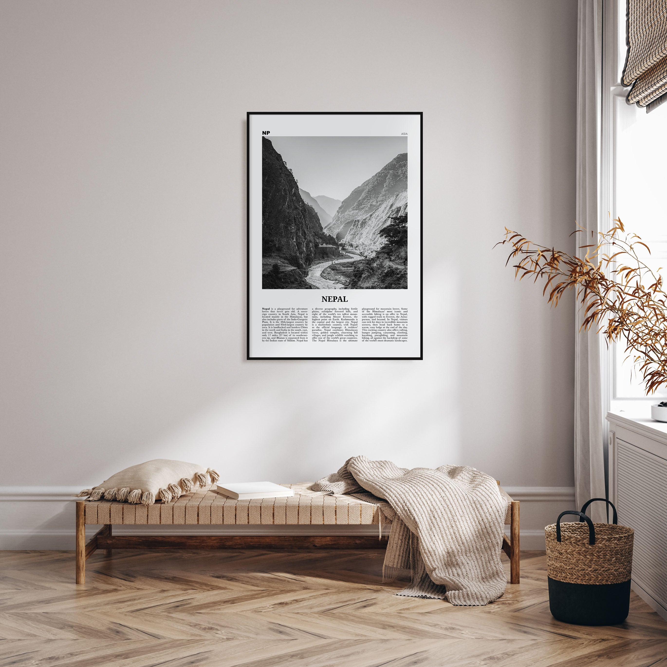 Nepal Travel B&W No 2 Poster