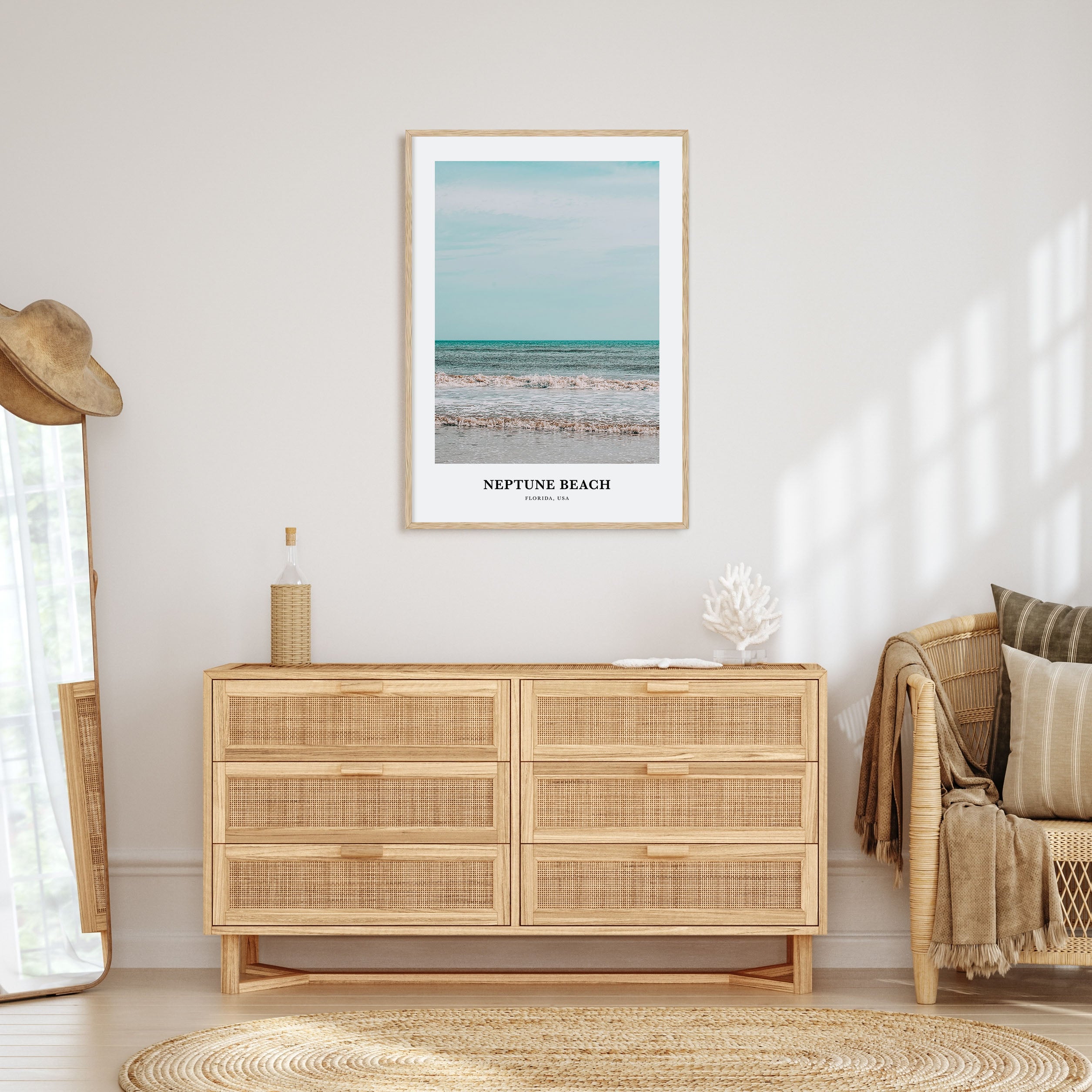 Neptune Beach Portrait Color Poster