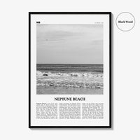 Neptune Beach Print Black and White, Neptune Beach Wall Art, Neptune Beach Poster, Neptune Beach Photo, Neptune Beach Décor, Florida, USA