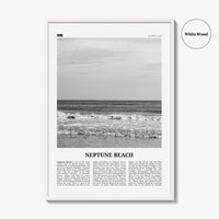 Neptune Beach Print Black and White, Neptune Beach Wall Art, Neptune Beach Poster, Neptune Beach Photo, Neptune Beach Décor, Florida, USA