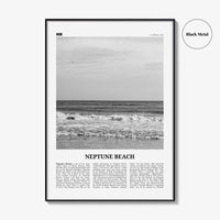 Neptune Beach Print Black and White, Neptune Beach Wall Art, Neptune Beach Poster, Neptune Beach Photo, Neptune Beach Décor, Florida, USA