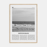 Neptune Beach Travel B&W Poster