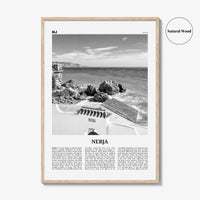 Nerja Print Black and White, Nerja Wall Art, Nerja Poster, Nerja Photo, Nerja Wall Décor, Costa del Sol, Malaga, Spain, Andalusia, España