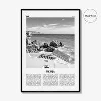 Nerja Print Black and White, Nerja Wall Art, Nerja Poster, Nerja Photo, Nerja Wall Décor, Costa del Sol, Malaga, Spain, Andalusia, España