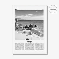 Nerja Print Black and White, Nerja Wall Art, Nerja Poster, Nerja Photo, Nerja Wall Décor, Costa del Sol, Malaga, Spain, Andalusia, España