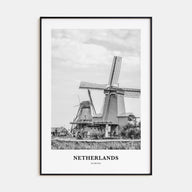 Netherlands Portrait B&W Poster