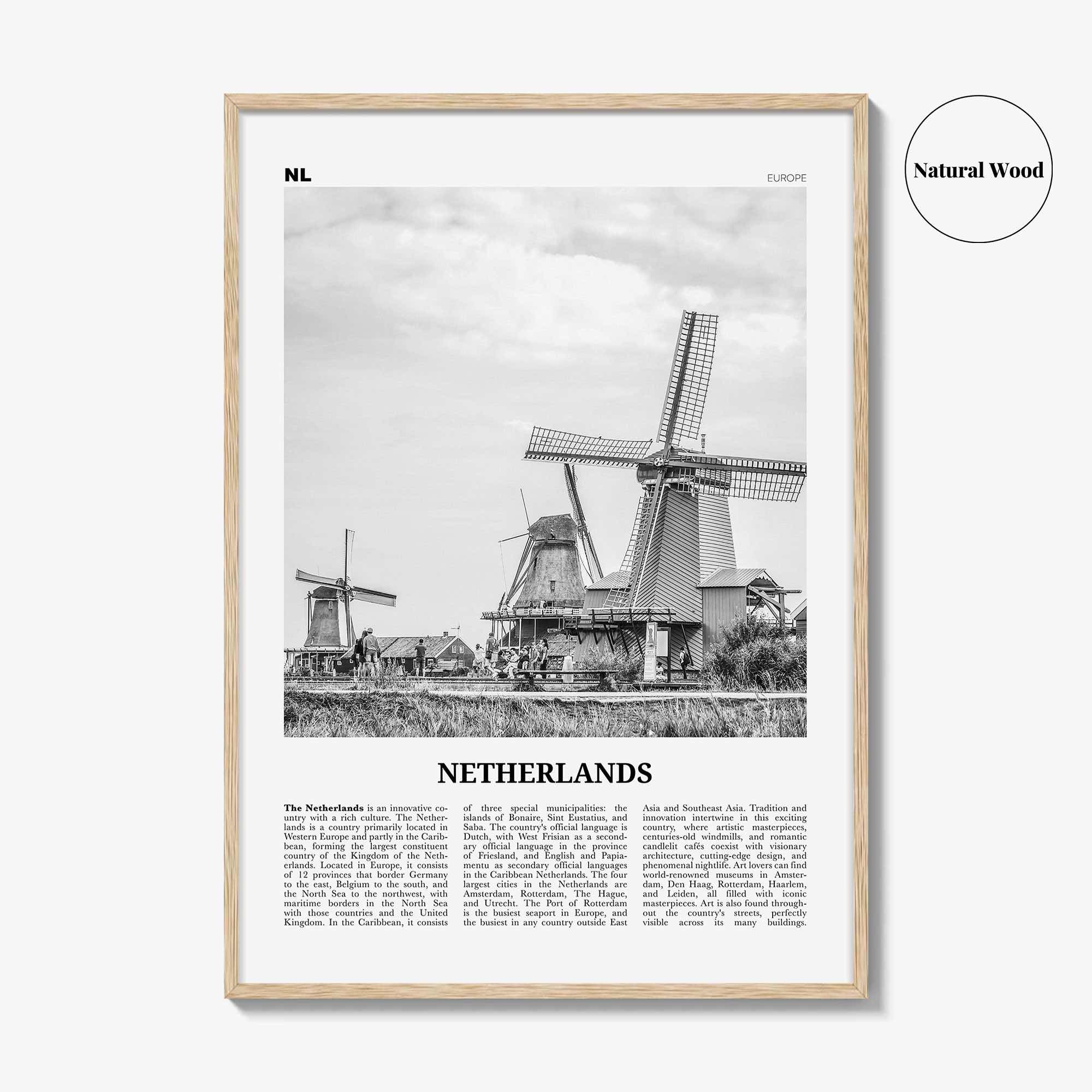 Netherlands Print Black and White, Netherlands Wall Art, Netherlands Poster, Netherlands Photo, Nederland, Holland, Amsterdam, Europe