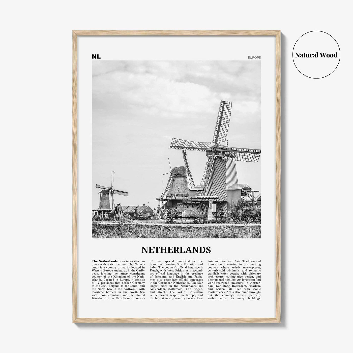 Netherlands Print Black and White, Netherlands Wall Art, Netherlands Poster, Netherlands Photo, Nederland, Holland, Amsterdam, Europe