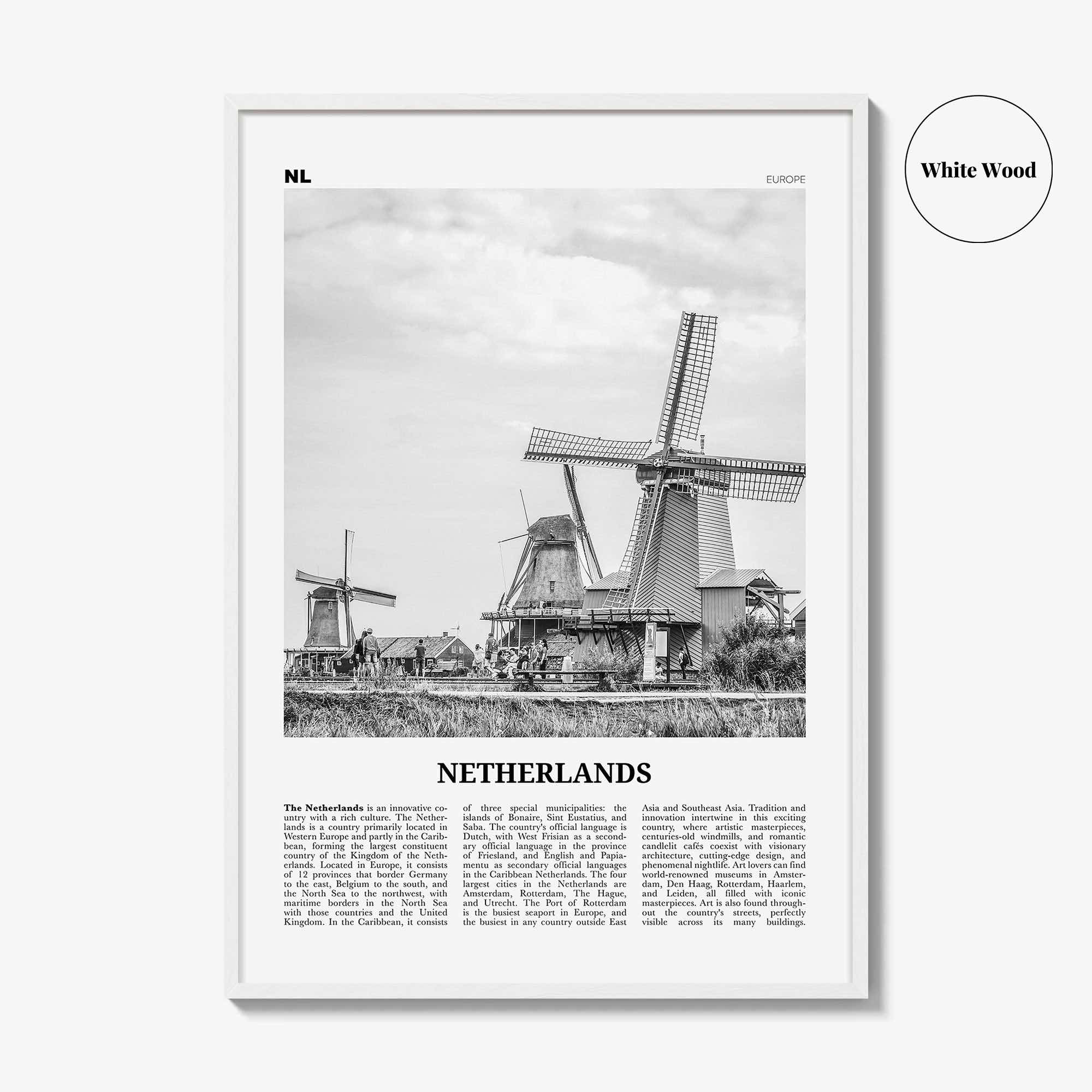 Netherlands Print Black and White, Netherlands Wall Art, Netherlands Poster, Netherlands Photo, Nederland, Holland, Amsterdam, Europe