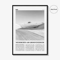 Neukirchen Am Grossvenediger Print Black and White, Neukirchen am Großvenediger Wall Art, Neukirchen Poster, Neukirchen Photo, Austria