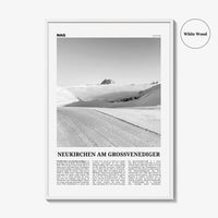 Neukirchen Am Grossvenediger Print Black and White, Neukirchen am Großvenediger Wall Art, Neukirchen Poster, Neukirchen Photo, Austria