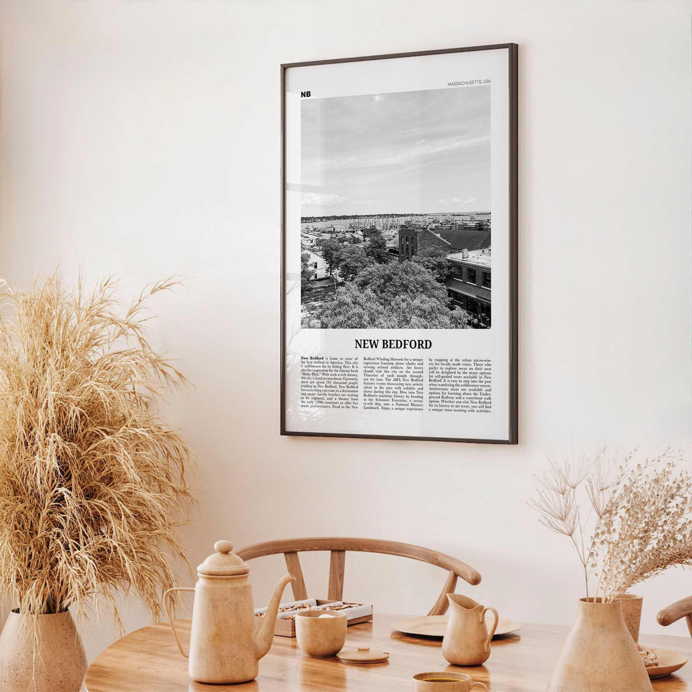 New Bedford Print Black and White, New Bedford Wall Art, New Bedford Poster, New Bedford Photo, New Bedford Wall Décor, Massachusetts, USA