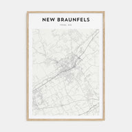 New Braunfels Map Portrait Poster