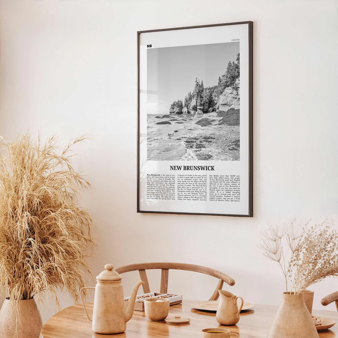 New Brunswick Print Black and White, New Brunswick Wall Art, New Brunswick Poster, New Brunswick Photo, New Brunswick Wall Decor, Canada