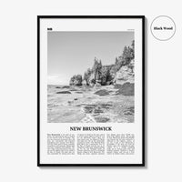 New Brunswick Print Black and White, New Brunswick Wall Art, New Brunswick Poster, New Brunswick Photo, New Brunswick Wall Decor, Canada