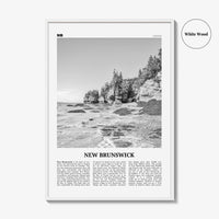 New Brunswick Print Black and White, New Brunswick Wall Art, New Brunswick Poster, New Brunswick Photo, New Brunswick Wall Decor, Canada