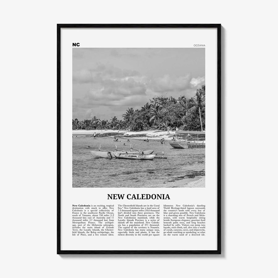 New Caledonia Print Black and White, New Caledonia Wall Art, New Caledonia Poster, New Caledonia Photo, Nouvelle-Calédonie, Oceania
