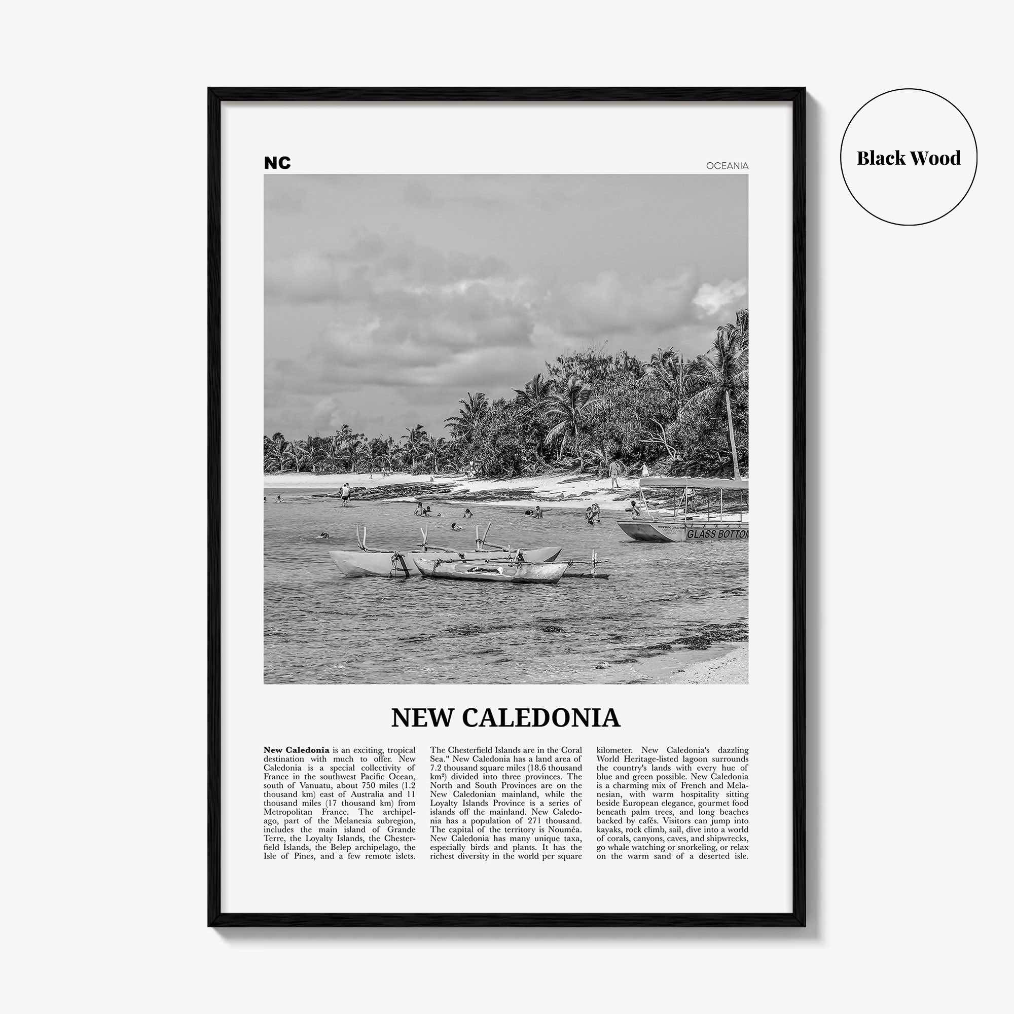 New Caledonia Print Black and White, New Caledonia Wall Art, New Caledonia Poster, New Caledonia Photo, Nouvelle-Calédonie, Oceania