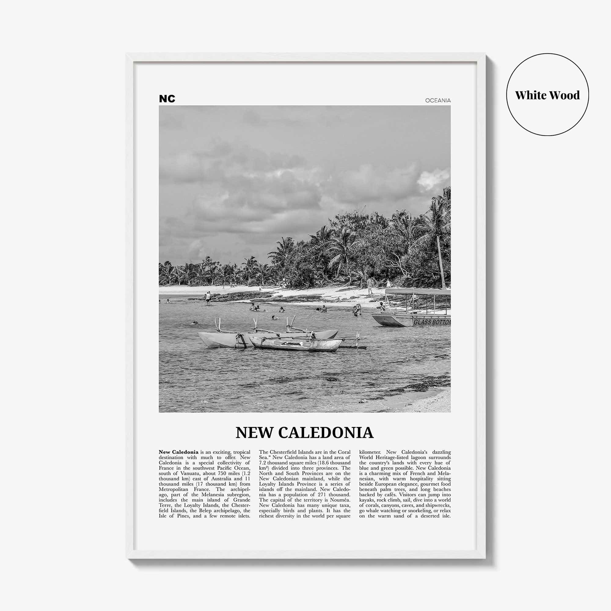New Caledonia Print Black and White, New Caledonia Wall Art, New Caledonia Poster, New Caledonia Photo, Nouvelle-Calédonie, Oceania