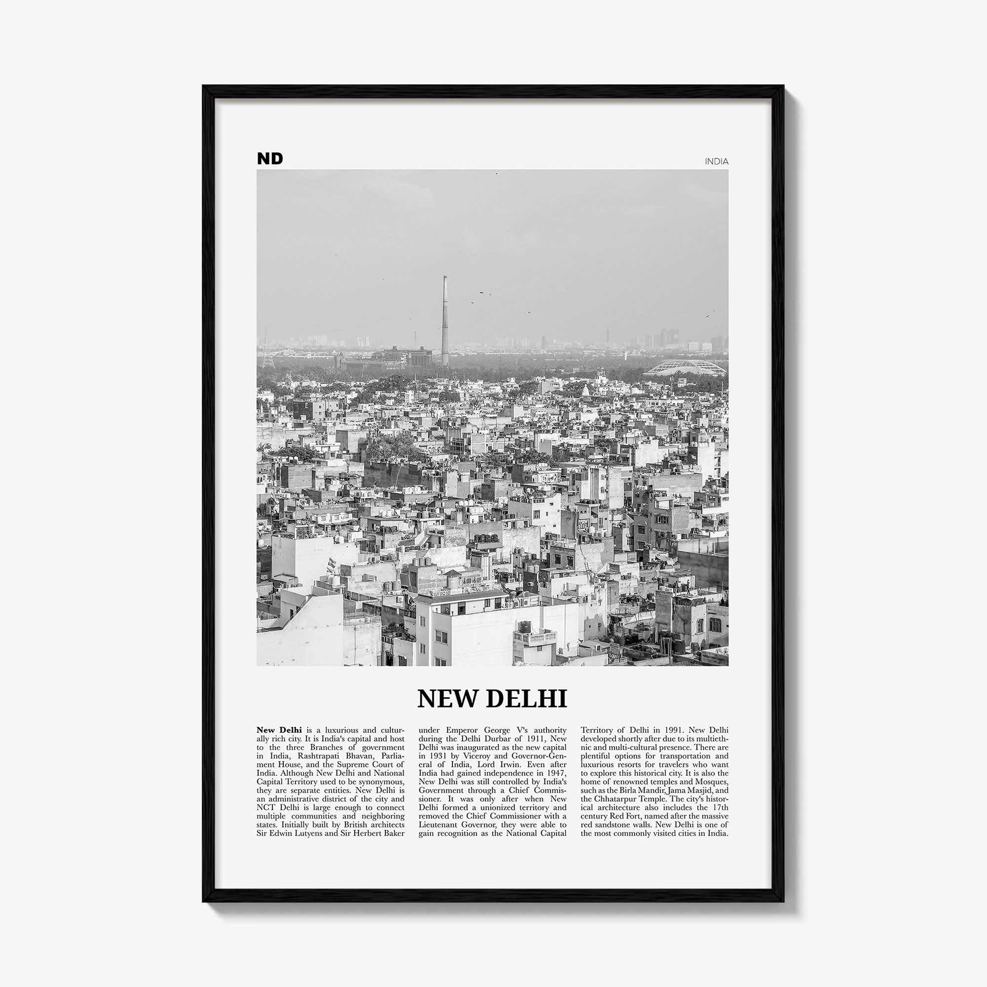 New Delhi Print Black and White, New Delhi Wall Art, New Delhi Poster, New Delhi Photo, New Delhi Wall Décor, India, Naī Dillī, Bhārat