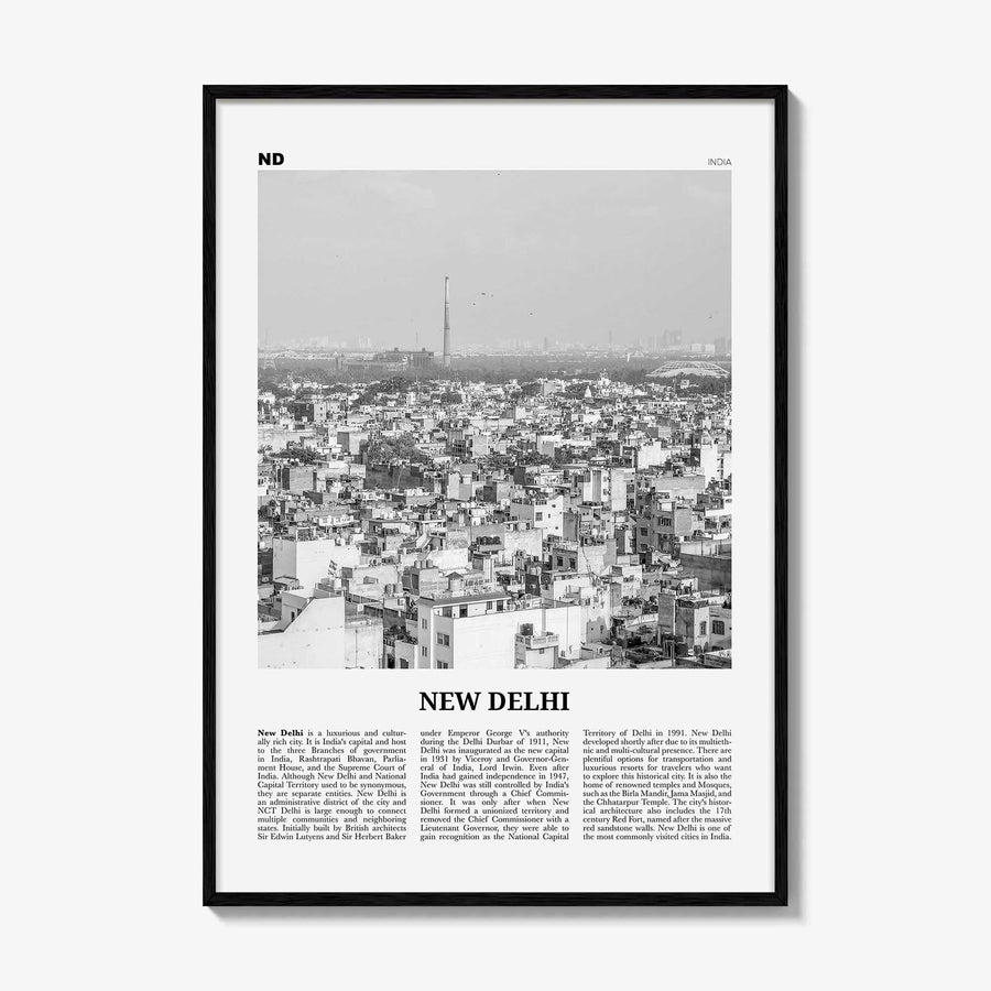 New Delhi Print Black and White, New Delhi Wall Art, New Delhi Poster, New Delhi Photo, New Delhi Wall Décor, India, Naī Dillī, Bhārat