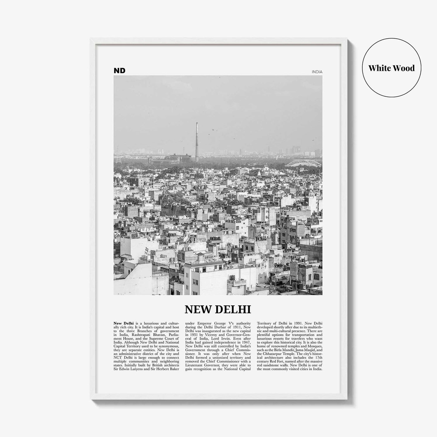 New Delhi Print Black and White, New Delhi Wall Art, New Delhi Poster, New Delhi Photo, New Delhi Wall Décor, India, Naī Dillī, Bhārat