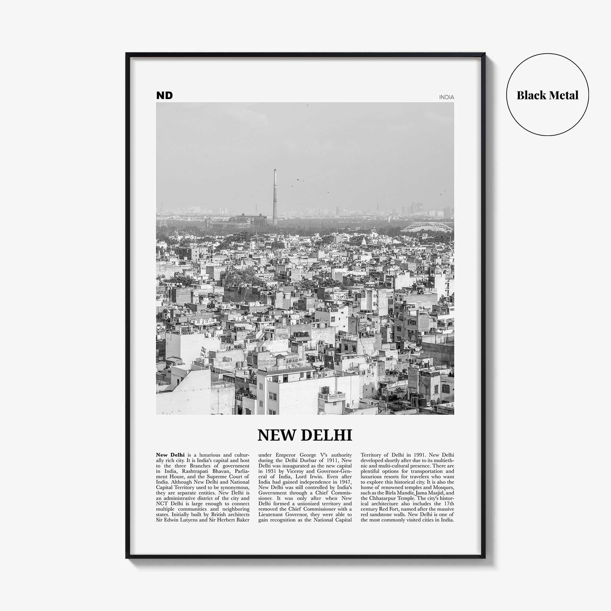 New Delhi Print Black and White, New Delhi Wall Art, New Delhi Poster, New Delhi Photo, New Delhi Wall Décor, India, Naī Dillī, Bhārat