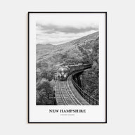 New Hampshire Portrait B&W Poster