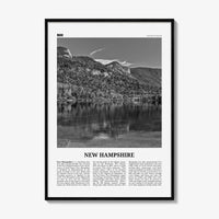 New Hampshire Print Black and White No 1, New Hampshire Art, New Hampshire Poster, New Hampshire Photo, New Hampshire Map