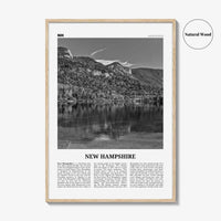 New Hampshire Print Black and White No 1, New Hampshire Art, New Hampshire Poster, New Hampshire Photo, New Hampshire Map