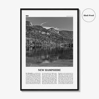 New Hampshire Print Black and White No 1, New Hampshire Art, New Hampshire Poster, New Hampshire Photo, New Hampshire Map