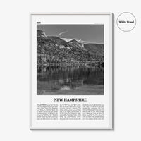 New Hampshire Print Black and White No 1, New Hampshire Art, New Hampshire Poster, New Hampshire Photo, New Hampshire Map