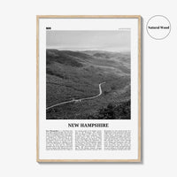 New Hampshire Print Black and White No 2, New Hampshire Art, New Hampshire Poster, New Hampshire Photo, New Hampshire Map