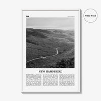 New Hampshire Print Black and White No 2, New Hampshire Art, New Hampshire Poster, New Hampshire Photo, New Hampshire Map