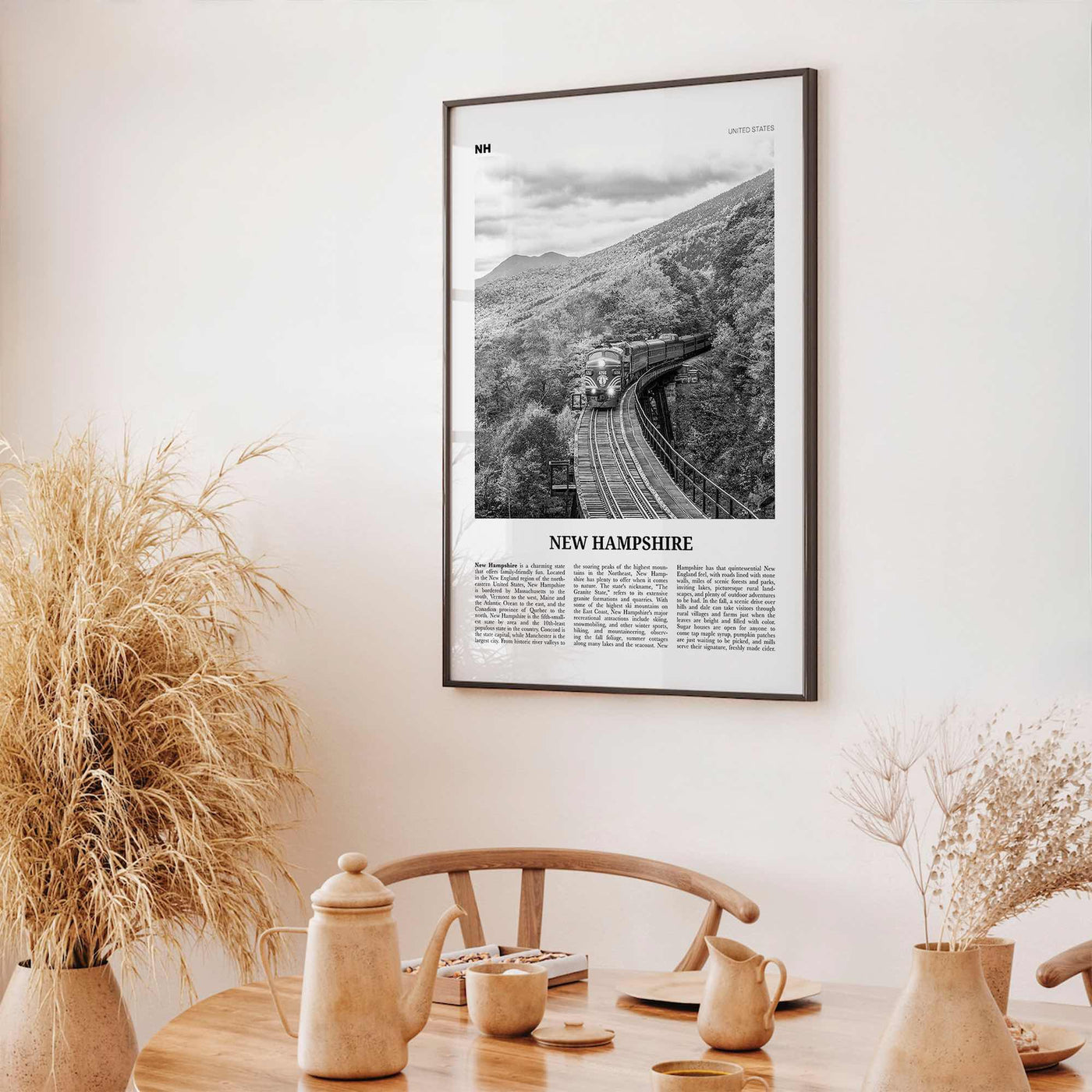 New Hampshire Print Black and White No 3, New Hampshire Wall Art, New Hampshire Poster, New Hampshire Photo, USA, United States