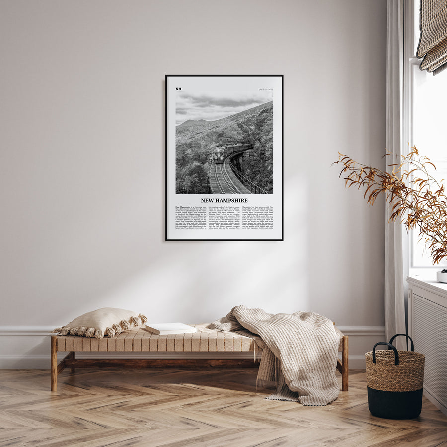 New Hampshire Travel B&W No 3 Poster