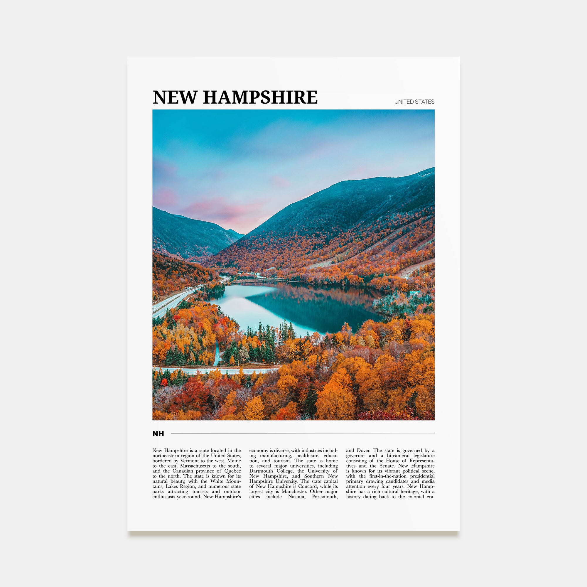 New Hampshire Travel Color No 2 Poster