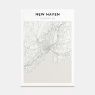 New Haven Map Portrait Poster