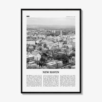New Haven Print Black and White, New Haven Wall Art, New Haven Poster, New Haven Photo, Connecticut, USA, United States, North America