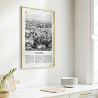 New Haven Print Black and White, New Haven Wall Art, New Haven Poster, New Haven Photo, Connecticut, USA, United States, North America