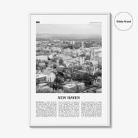 New Haven Print Black and White, New Haven Wall Art, New Haven Poster, New Haven Photo, Connecticut, USA, United States, North America