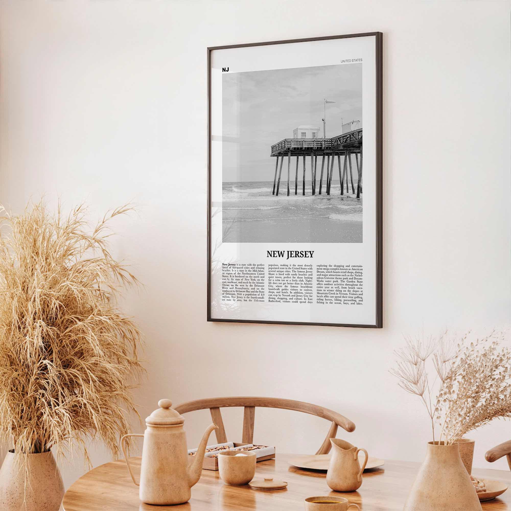 New Jersey Print Black and White No 1, New Jersey Wall Art, New Jersey Poster, New Jersey Photo, New Jersey Wall Decor, USA, United States