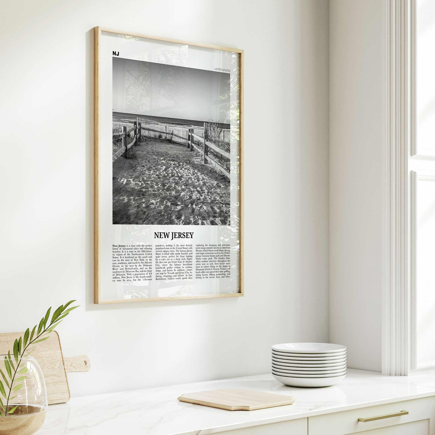 New Jersey Print Black and White No 2, New Jersey Wall Art, New Jersey Poster, New Jersey Photo, New Jersey Wall Décor, New Jersey Map