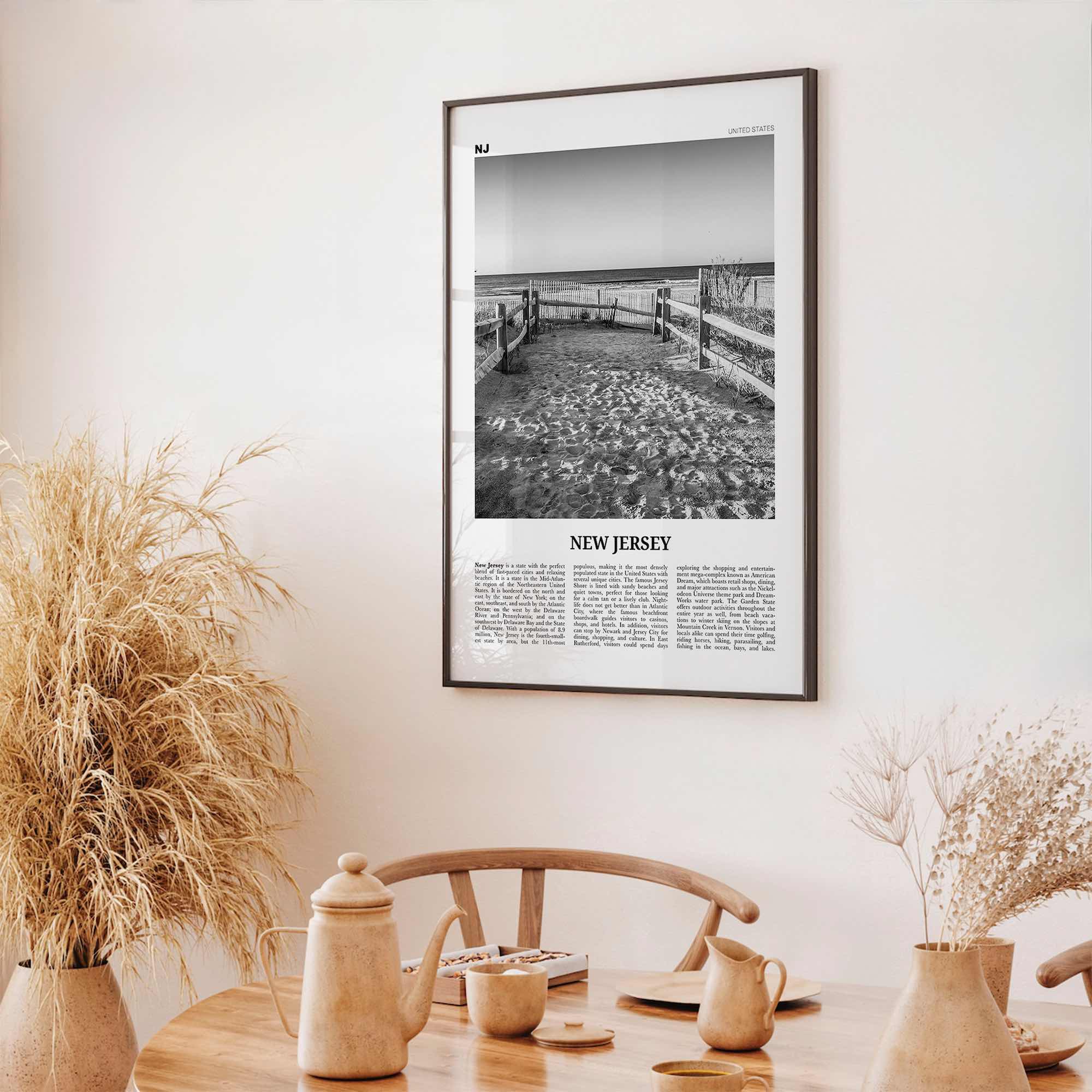 New Jersey Print Black and White No 2, New Jersey Wall Art, New Jersey Poster, New Jersey Photo, New Jersey Wall Décor, New Jersey Map