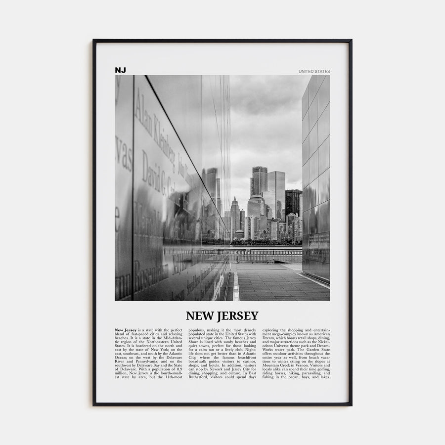 New Jersey Travel B&W No 3 Poster