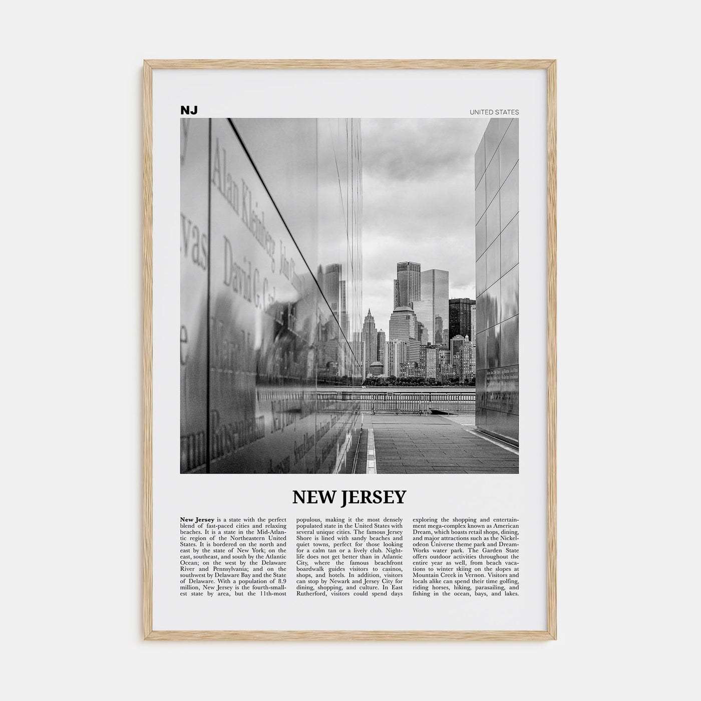 New Jersey Travel B&W No 3 Poster